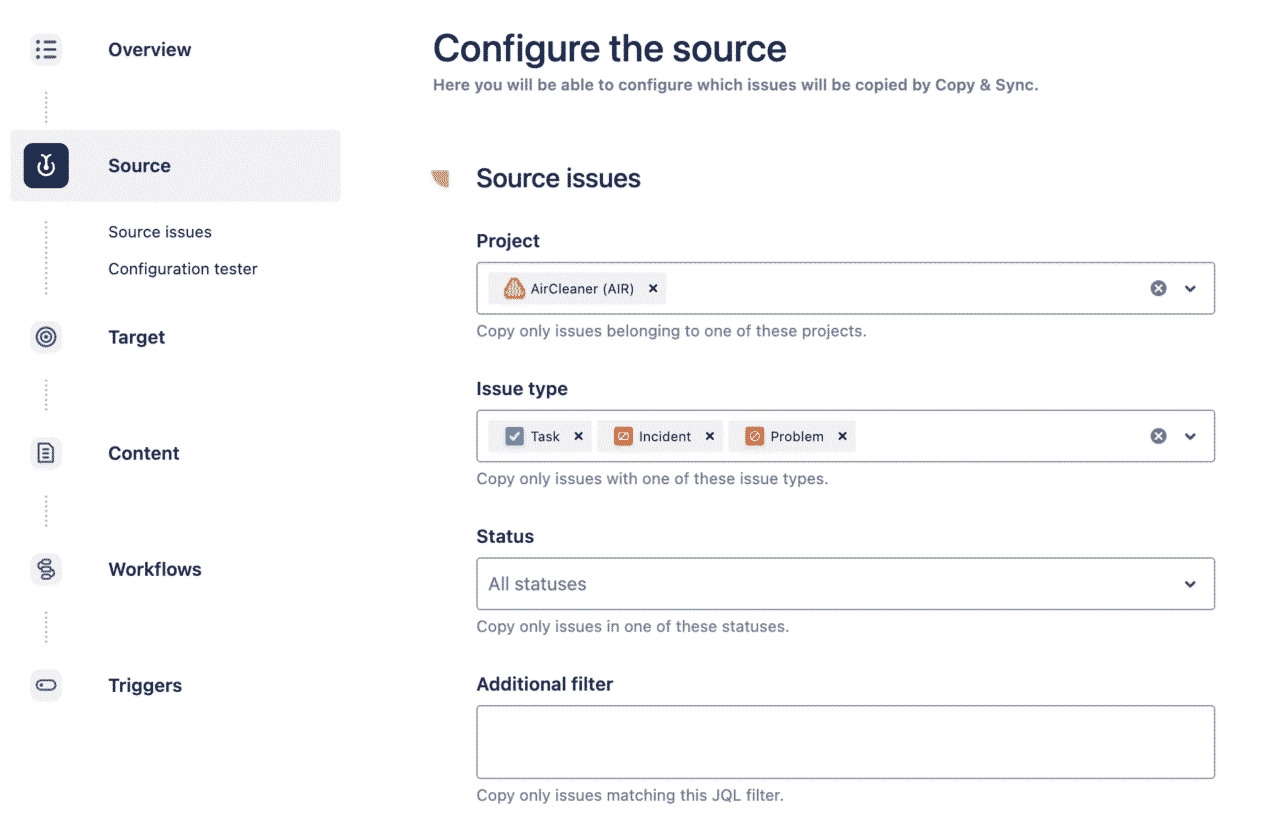 Elements Copy & Sync configuration