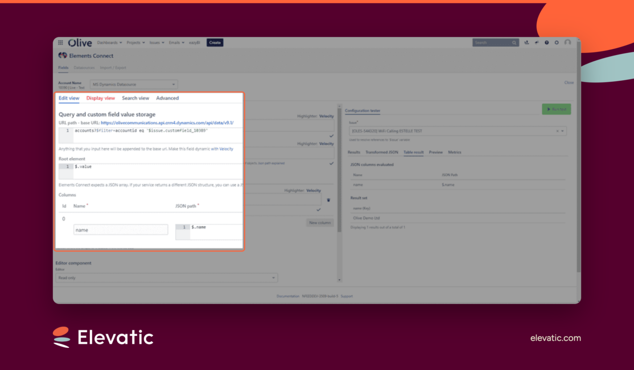 Olive Communications bring external data to Jira with Elements Connect