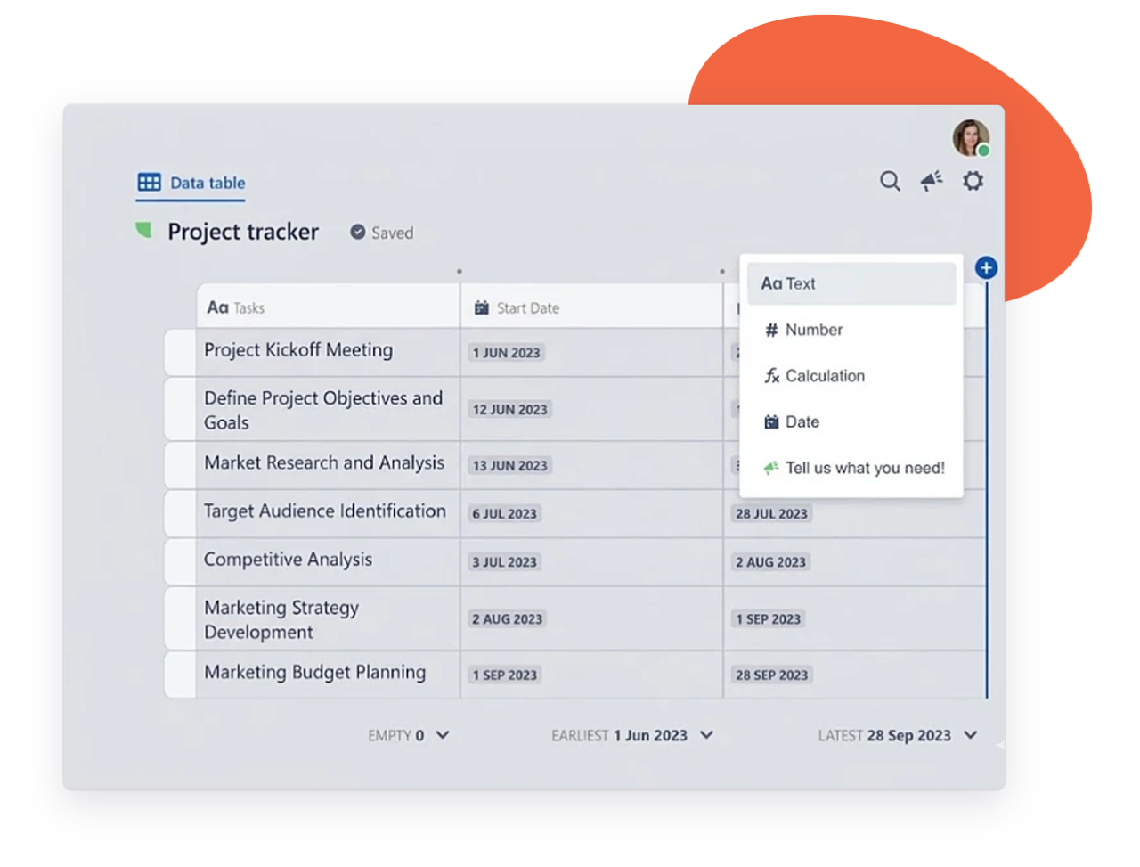 Organize your data with an advanced feature set with Elements Spreadsheet